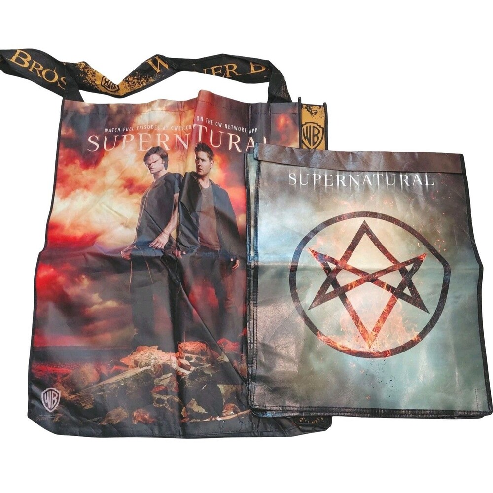 Lot of  2 Supernatural  SDCC Large Backpack Swag Bag Totes WB